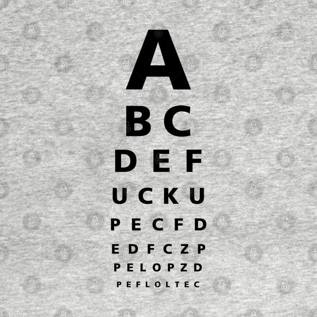 EYE TEST #1 (BLK FONT) by RickTurner